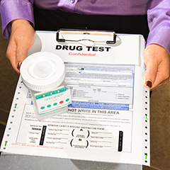 form titled 'Drug Test'